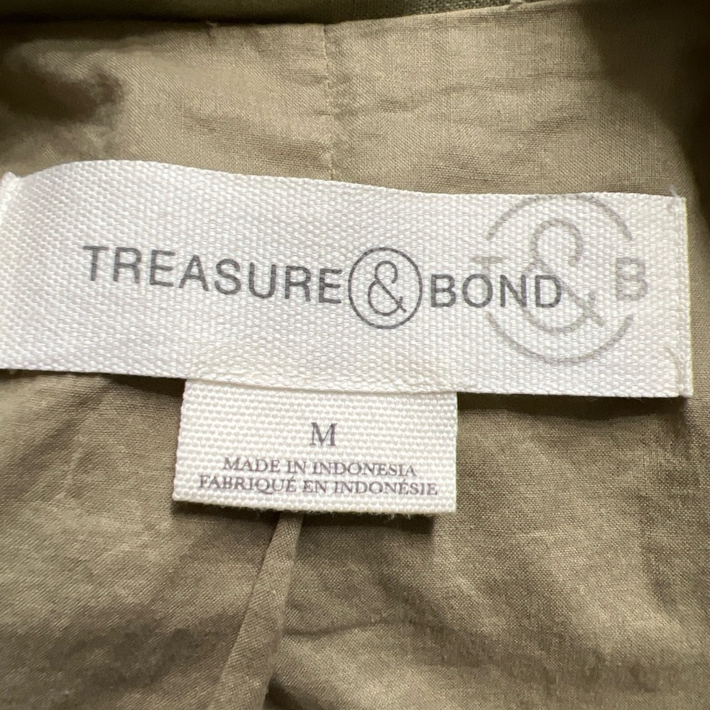 TREASURE & BOND Olive Green Blazer Jacket - Picture 7 of 9